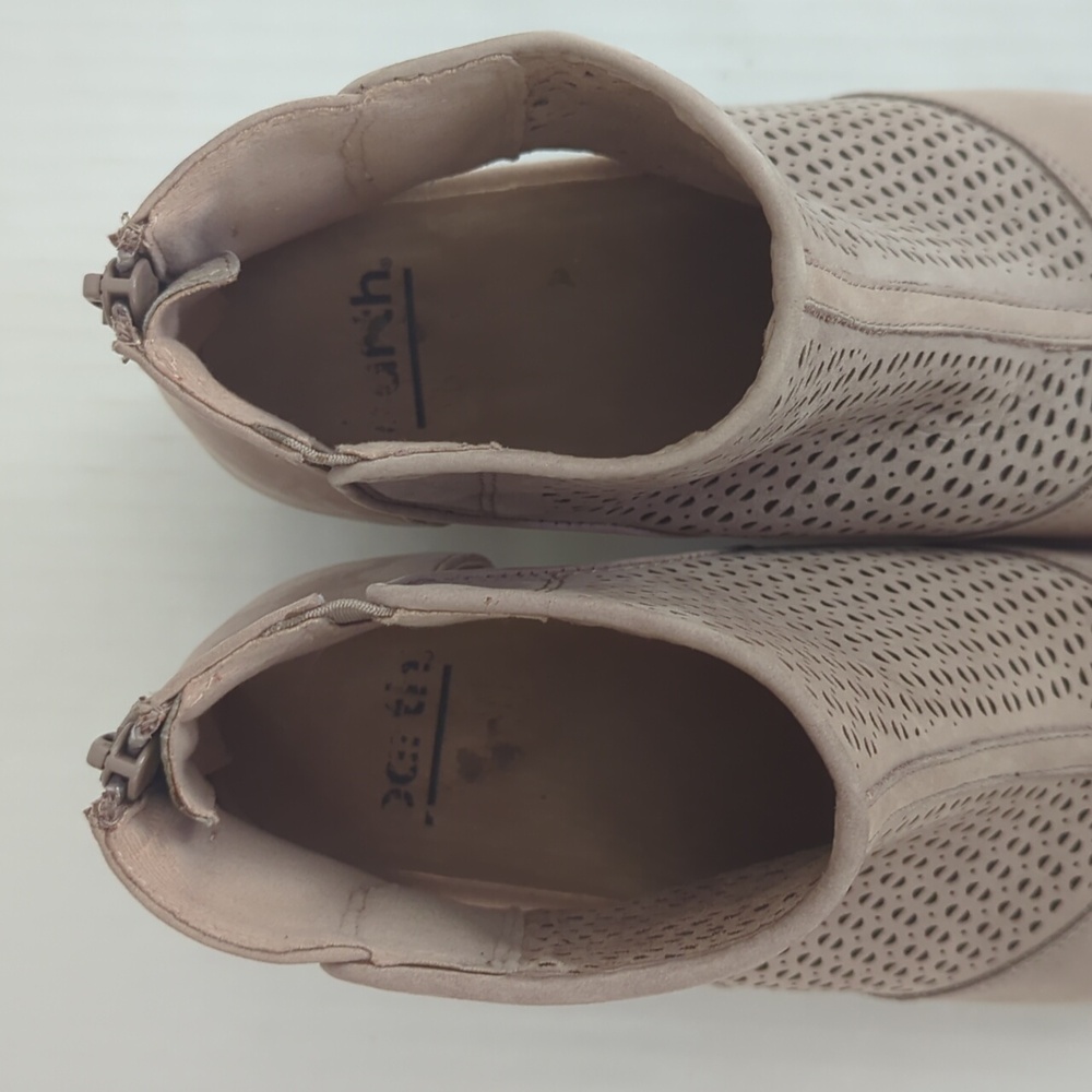 Earth Ivy Sahara Open Toe Leather Shooties 9W Tan - Picture 3 of 16